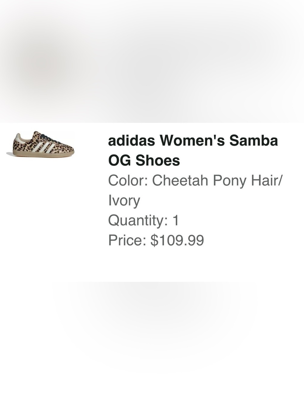 adidas Samba OG Leopard Print with White Stripes and Dark Green Laces - Picture 4 of 5